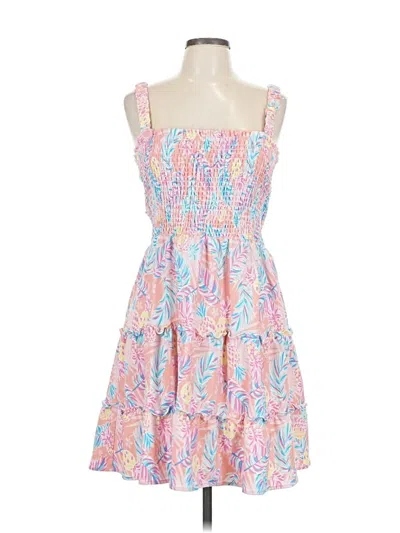 Pre-owned Simply Southern Casual Dress In Pink