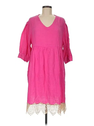 Pre-owned Simply Southern Casual Dress In Pink