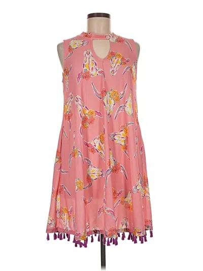 Pre-owned Simply Southern Casual Dress In Pink