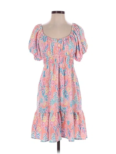 Pre-owned Simply Southern Casual Dress In Pink