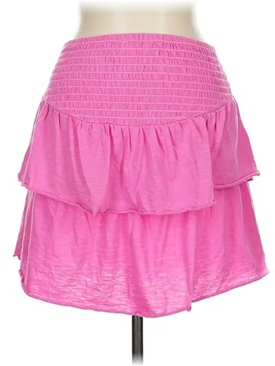 Pre-owned Simply Southern Casual Skirt In Pink