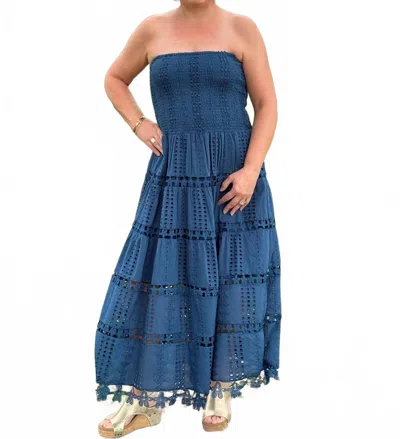 Simply Southern Cheryl Midi Dress In Ocean In Blue
