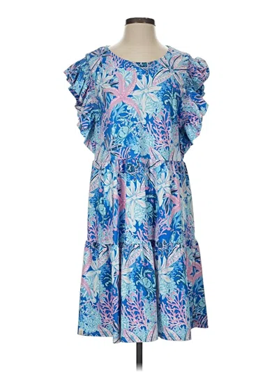 Pre-owned Simply Southern Cocktail Dress In Blue