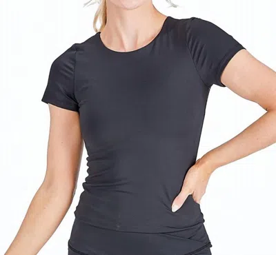 Simply Southern Double Layer Tee In Black Dragon In Blue