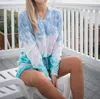 Simply Southern Island Terry Pullover In Multi In Multi