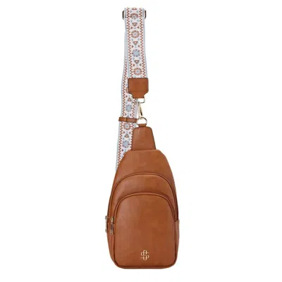 Simply Southern Leather Sling Bag In Fawn In Brown