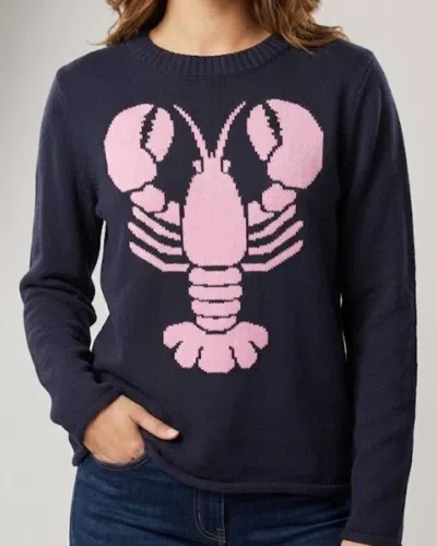Simply Southern Lobster Knit Sweater In Pink/blue