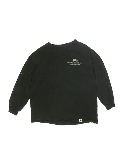 Pre-owned Simply Southern Kids' Long Sleeve T-shirt In Black