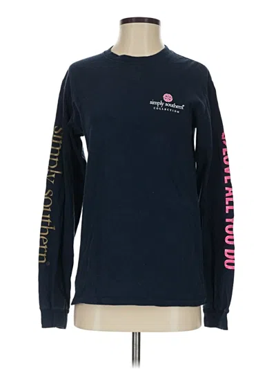 Pre-owned Simply Southern Long Sleeve T-shirt In Blue