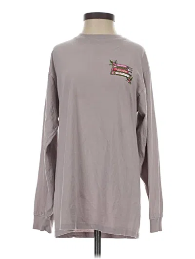 Pre-owned Simply Southern Long Sleeve T-shirt In Gray