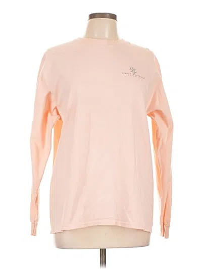 Pre-owned Simply Southern Long Sleeve T-shirt In Pink