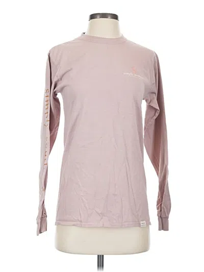 Pre-owned Simply Southern Long Sleeve T-shirt In Pink