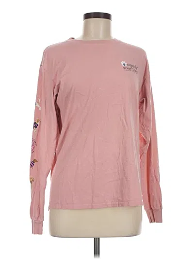 Pre-owned Simply Southern Long Sleeve T-shirt In Pink