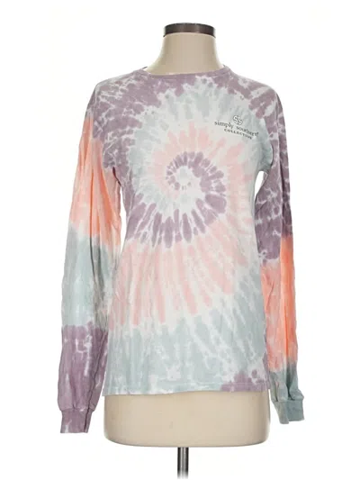 Pre-owned Simply Southern Long Sleeve T-shirt In Purple