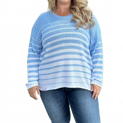 Simply Southern Nantucket Sweater In Surf In Blue