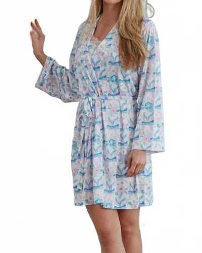 Simply Southern Nightgown And Robe Set In Ribbon In Brown