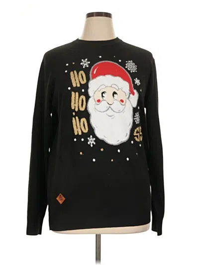 Pre-owned Simply Southern Pullover Sweater In Black