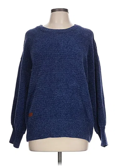 Pre-owned Simply Southern Pullover Sweater In Blue