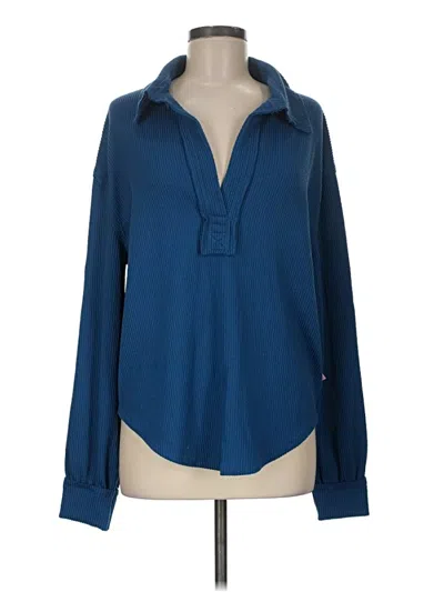 Pre-owned Simply Southern Pullover Sweater In Blue