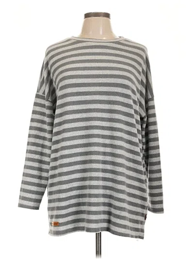 Pre-owned Simply Southern Pullover Sweater In Gray