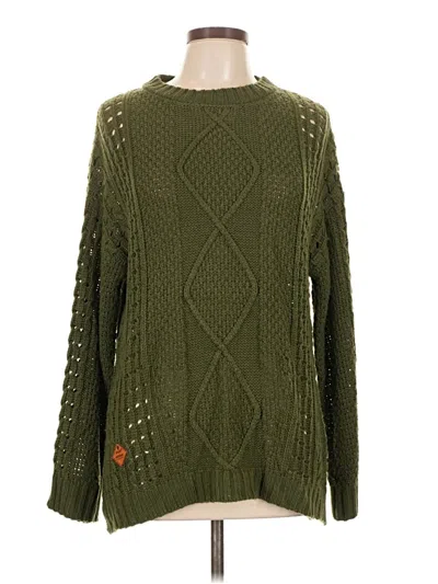 Pre-owned Simply Southern Pullover Sweater In Green