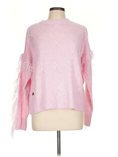 Pre-owned Simply Southern Pullover Sweater In Pink