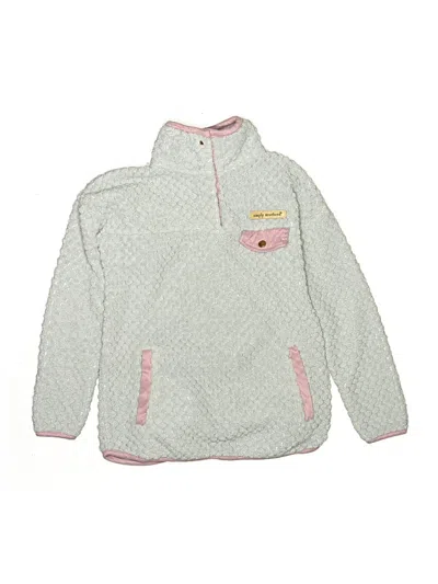 Pre-owned Simply Southern Kids' Pullover Sweater In Silver