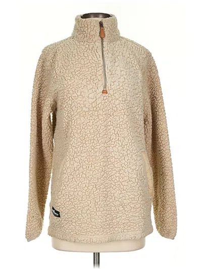 Pre-owned Simply Southern Pullover Sweater In Tan