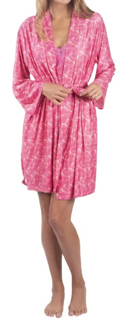 Simply Southern Robe Set In Palm Pink