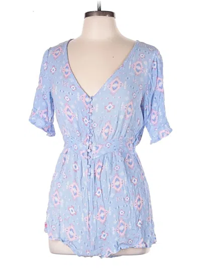 Pre-owned Simply Southern Romper In Blue
