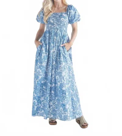 Simply Southern Savannah Maxi Dress In Vintage In Blue