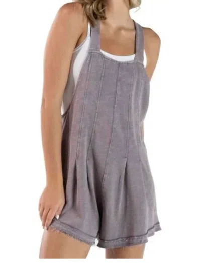 Simply Southern Seabreeze Stroll Romper In Dark Grey In Gray