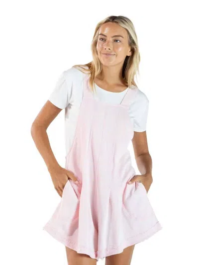 Simply Southern Seabreeze Stroll Romper In Rose In Pink