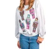 Simply Southern Sequins Nutcracker Sweater In White In White