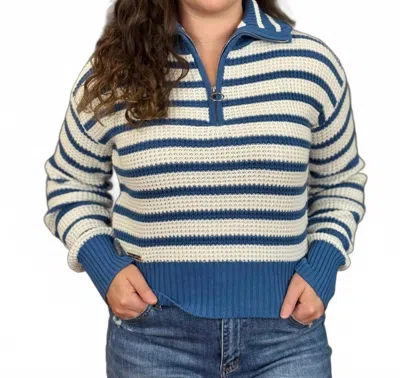 Simply Southern Shelby Sweater In Marine In Blue