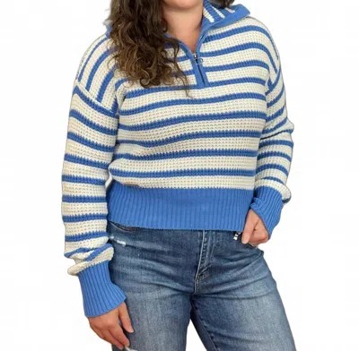 Simply Southern Shelby Sweater In Marine In Blue