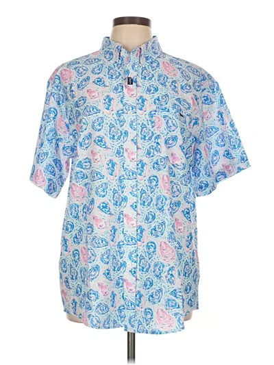Simply Southern Short Sleeve Blouse In Blue