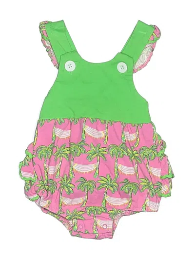 Pre-owned Simply Southern Babies' Short Sleeve Onesie In Green