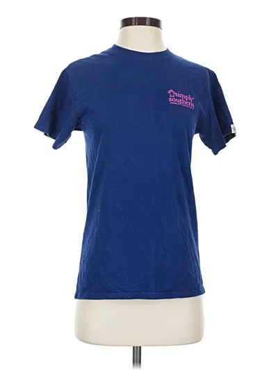 Pre-owned Simply Southern Short Sleeve T-shirt In Blue