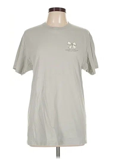 Pre-owned Simply Southern Short Sleeve T-shirt In Gray