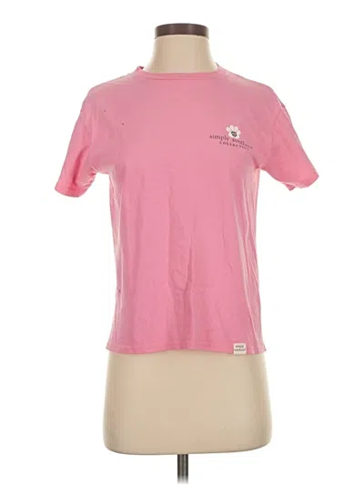 Pre-owned Simply Southern Short Sleeve T-shirt In Pink