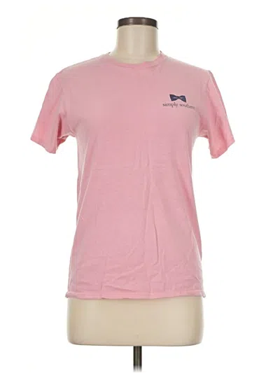 Pre-owned Simply Southern Short Sleeve T-shirt In Pink