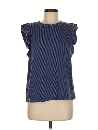 Pre-owned Simply Southern Sleeveless Blouse In Blue