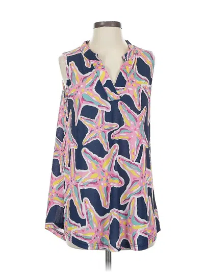 Pre-owned Simply Southern Sleeveless Blouse In Pink