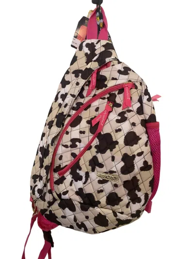 Simply Southern Sling Backpack In Cow/pink In Multi