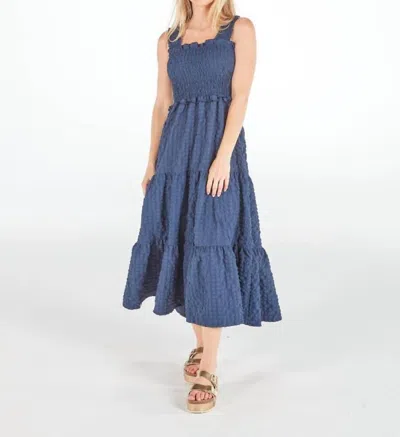 Simply Southern Smocked Maxi Dress In Blue