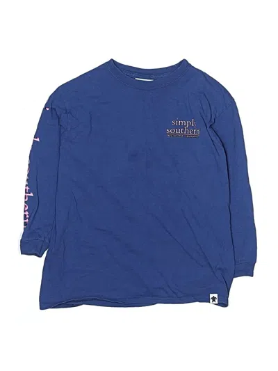 Pre-owned Simply Southern Kids' Sweatshirt In Blue