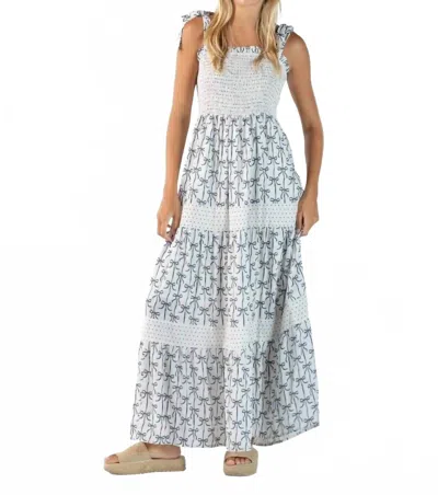 Simply Southern Sweet Girl Tie Maxi Dress In Multi Color In Blue