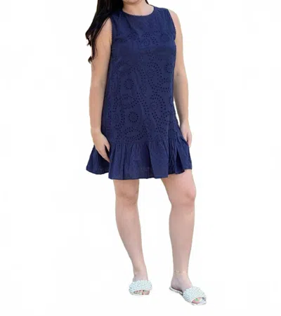 Simply Southern Sweet On Spring Dress In Navy In Blue