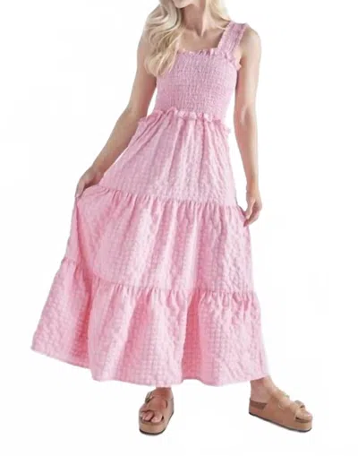 Simply Southern Textured Maxi Dress In Pink